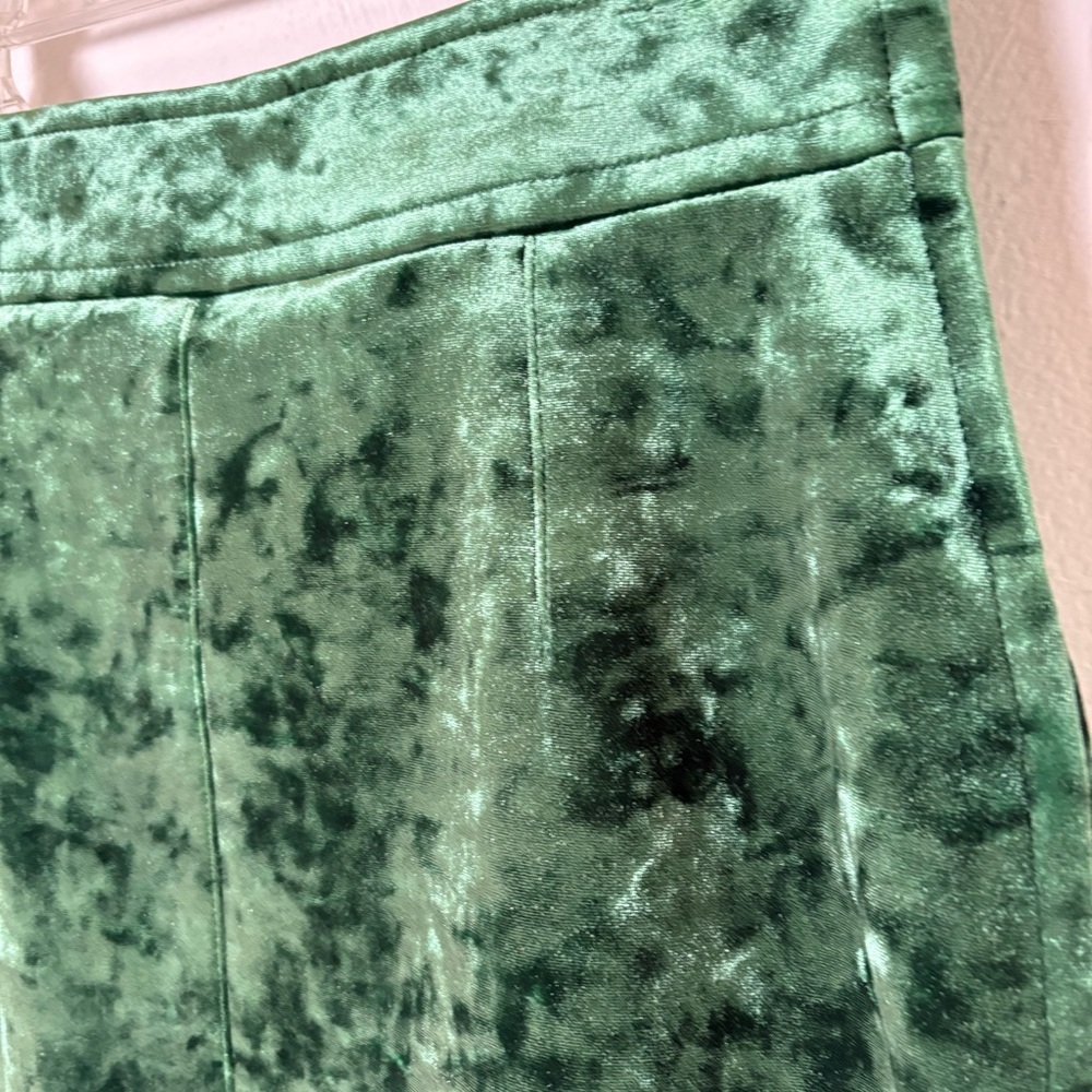 SANDRO Emerald Green Velvet Mini Skirt 3 (US 8) - Picture 15 of 15
